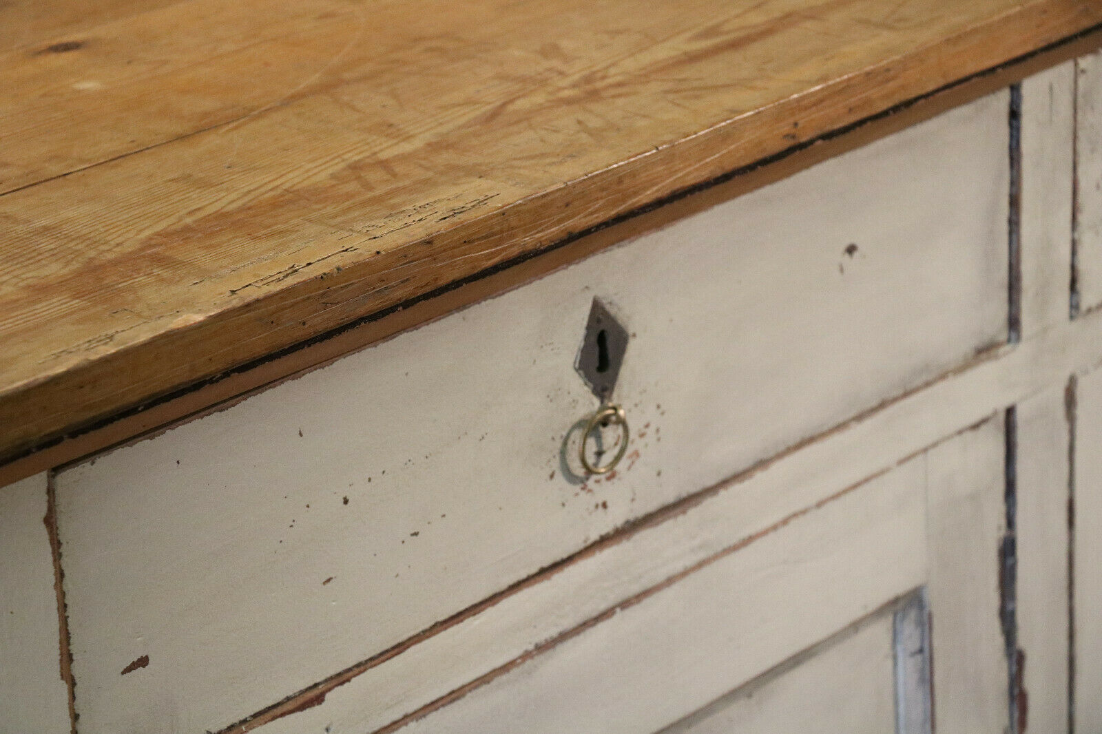 Antique Brown Varnished Oak Kitchen Island 2 12