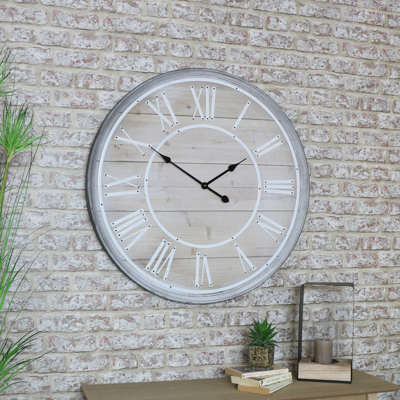 Large Wall Clock Roman Numeral Display