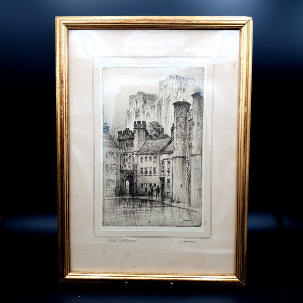 Vintage F. Robson Etching 