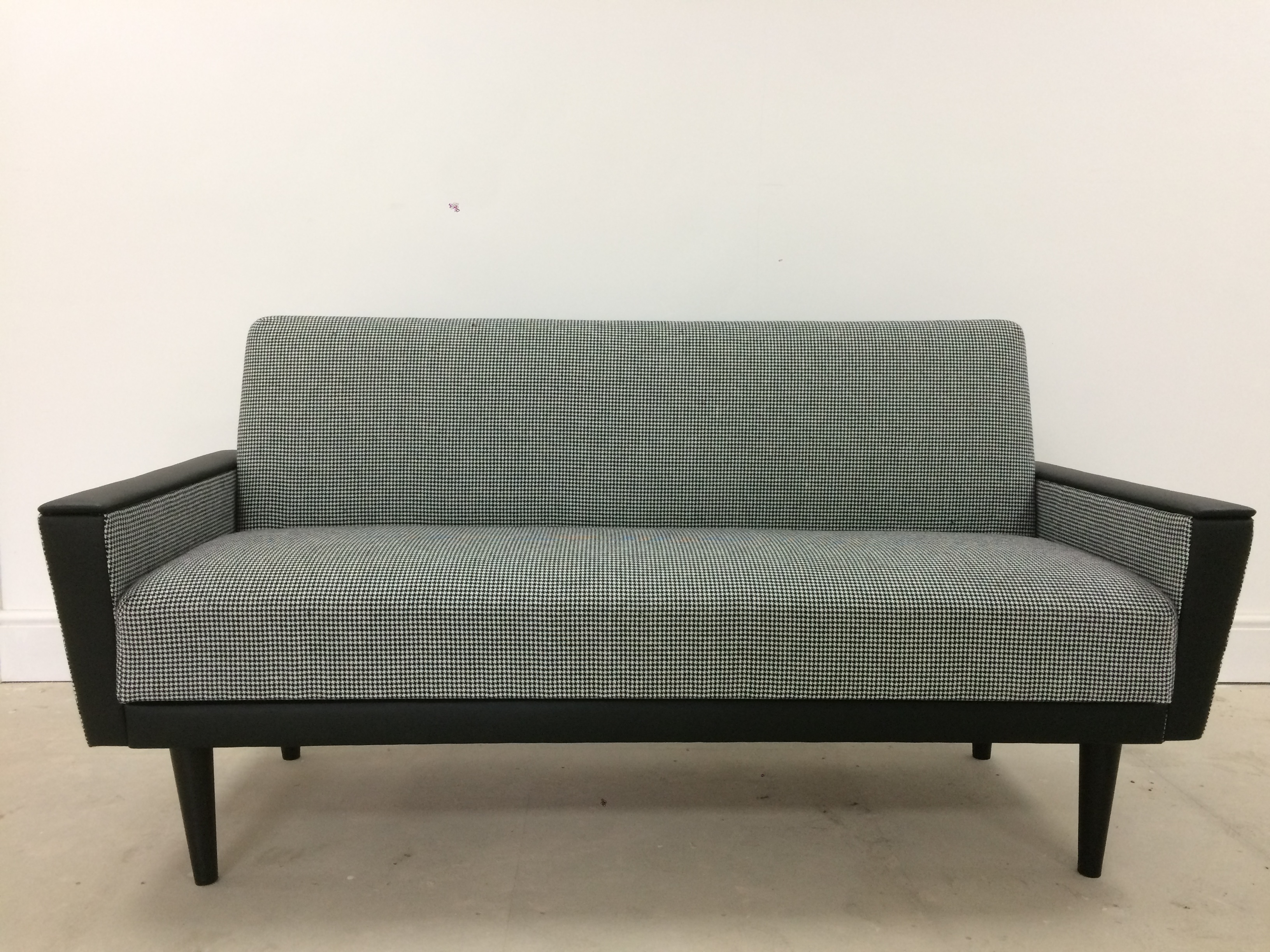 Black Mid Century Vintage Sofa Bed Vinterior