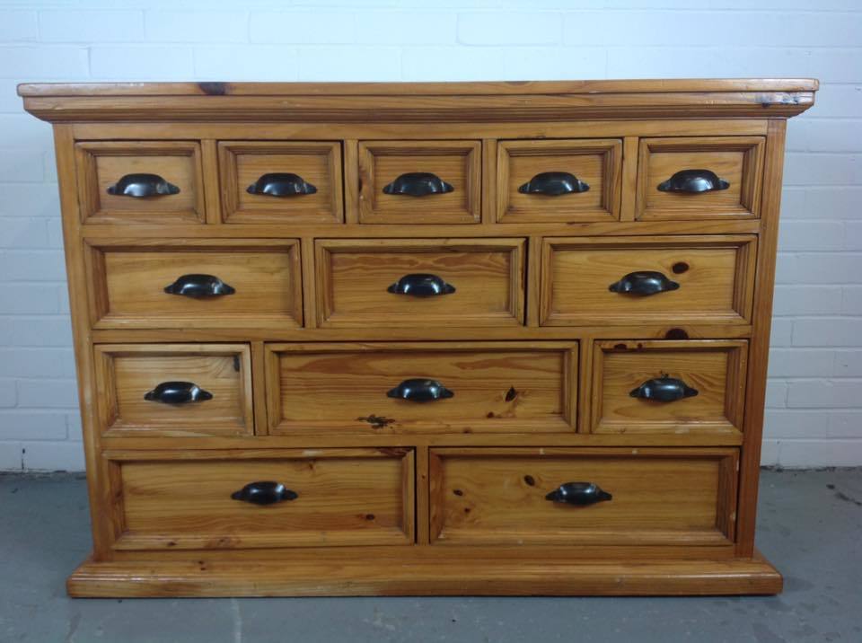 Large Bank Of Pine Drawers Chest Of Drawers Sideboard Vinterior