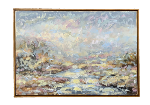 Vintage Impressionistic Landscape Spring In A Peak District