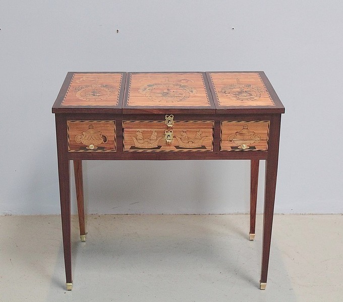 Dressing Table Louis XVI Marquetry 18th