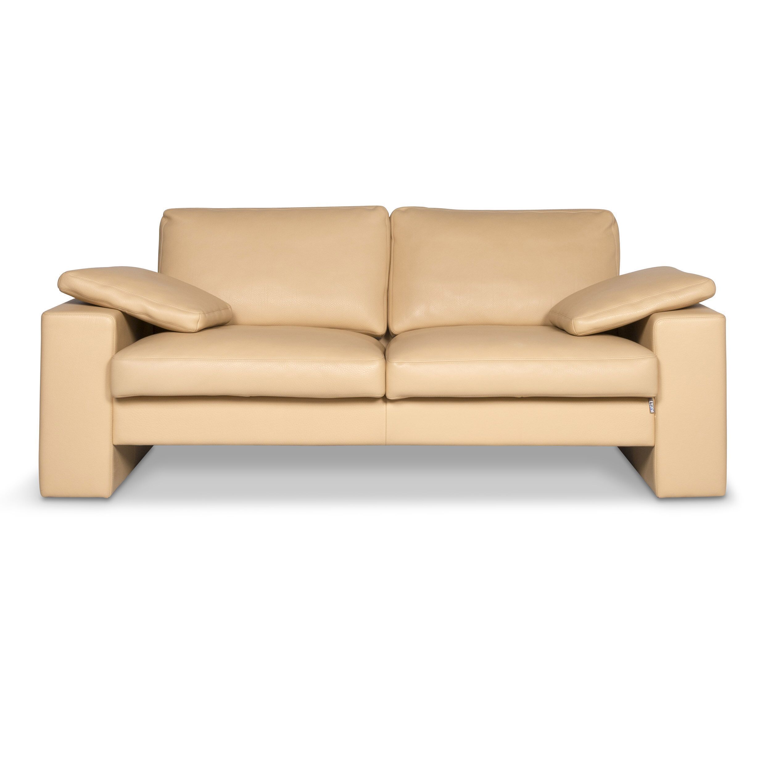 Erpo Cl 100 Beige Designer Leather Sofa Two Seater Couch 9598