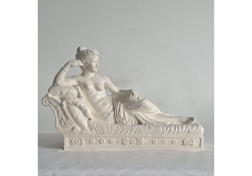 Pauline Bonaparte As Venus Victrix By A Gianetti Plaster Sculpture Cream Vintage