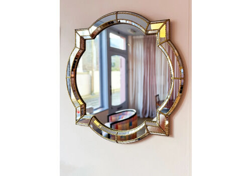 Vintage Spanish Mosaic Mirror, 1970s