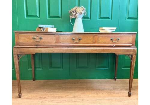 Antique Georgian Inlaid Mahogany Ladies Writing Table Pull Out Desk