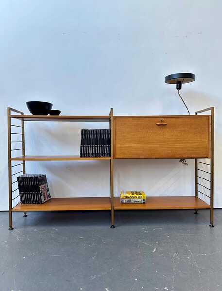 Vintage 1960s Ladderax Teak Shelving Bookcase / Desk / Record Unit ...