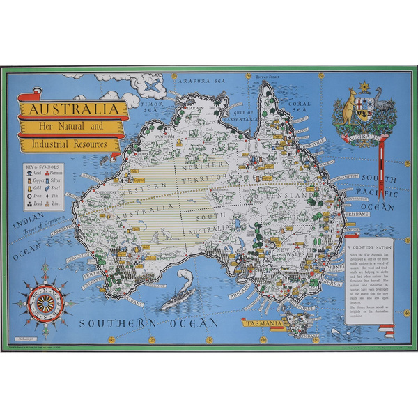 Max Gill – Australia Map Poster