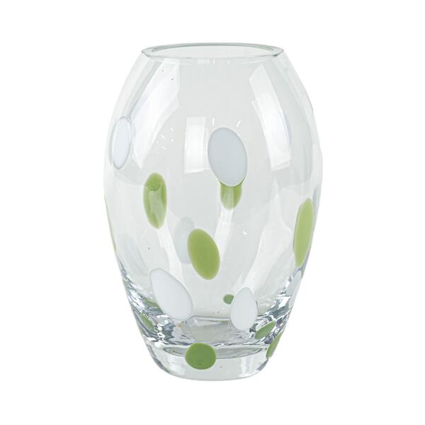 Polka Dot Glass Vase, Danish Design, 1970s, Made In Denmark | Vinterior