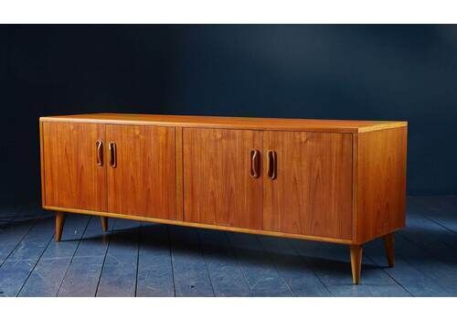 Mid Century Teak 1970s G Plan Sideboard Multimedia Unit On Tapered Wooden Feet