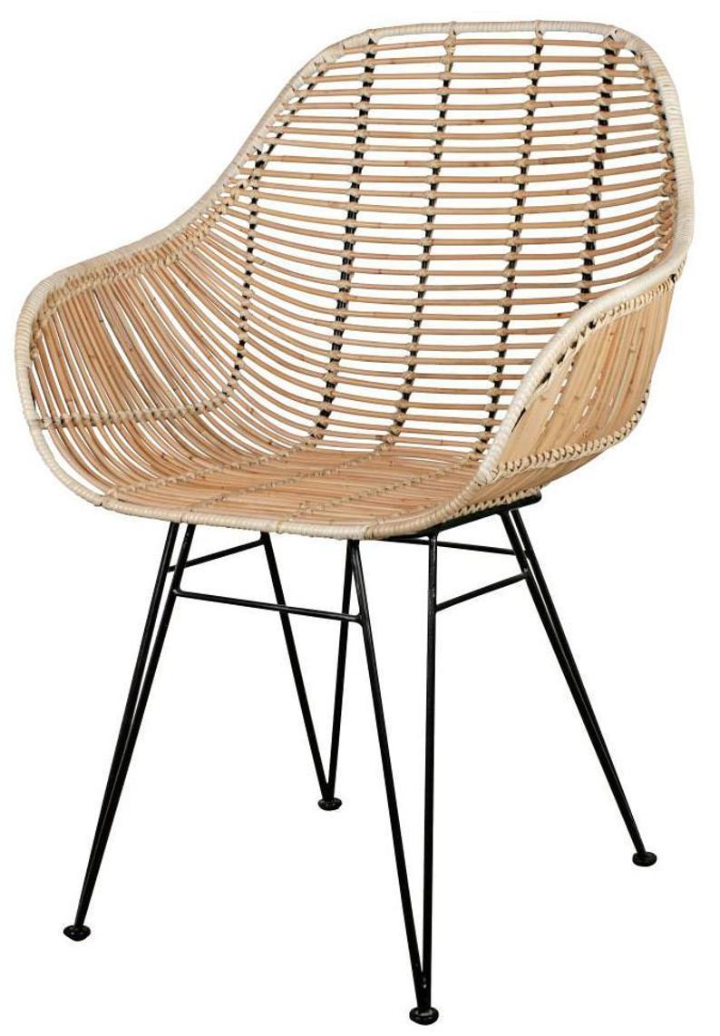 Mid Century Bohemian Natural Rattan Wicker Cane Bucket Chair 1950 S Mid Century Design Black Hairpin Legs