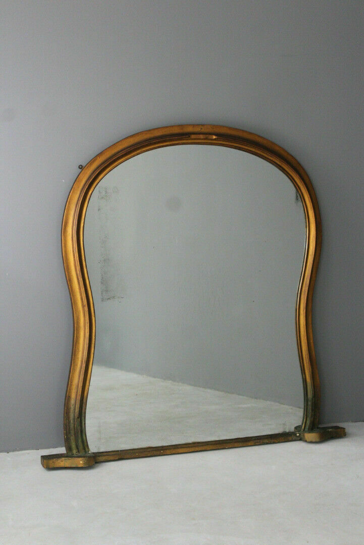 Large Vintage Antique Gold Gilt Victorian Overmantle Mirror