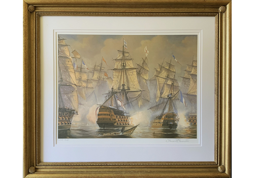 Battle Of Trafalgar Seascape Lithograph Print Signed Artist's Proof (4of4)