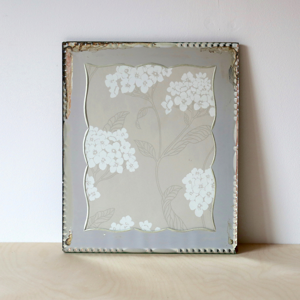 Large 1940s French Regency Mirrored Glass Photo Frame