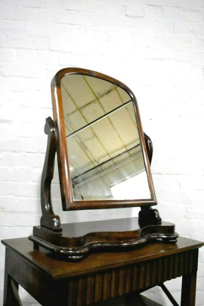 Antique Victorian Tilting Dressing Table Vanity Mirror