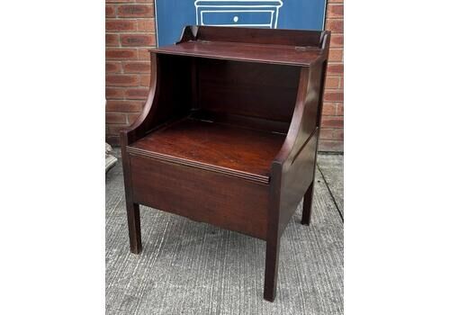 Antique Georgian Mahogany Lancashire Commode Nightstand Bedside Cabinet C.1790