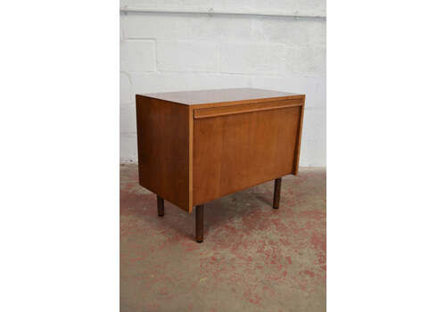 Vintage Mid Century Teak Record Cabinet
