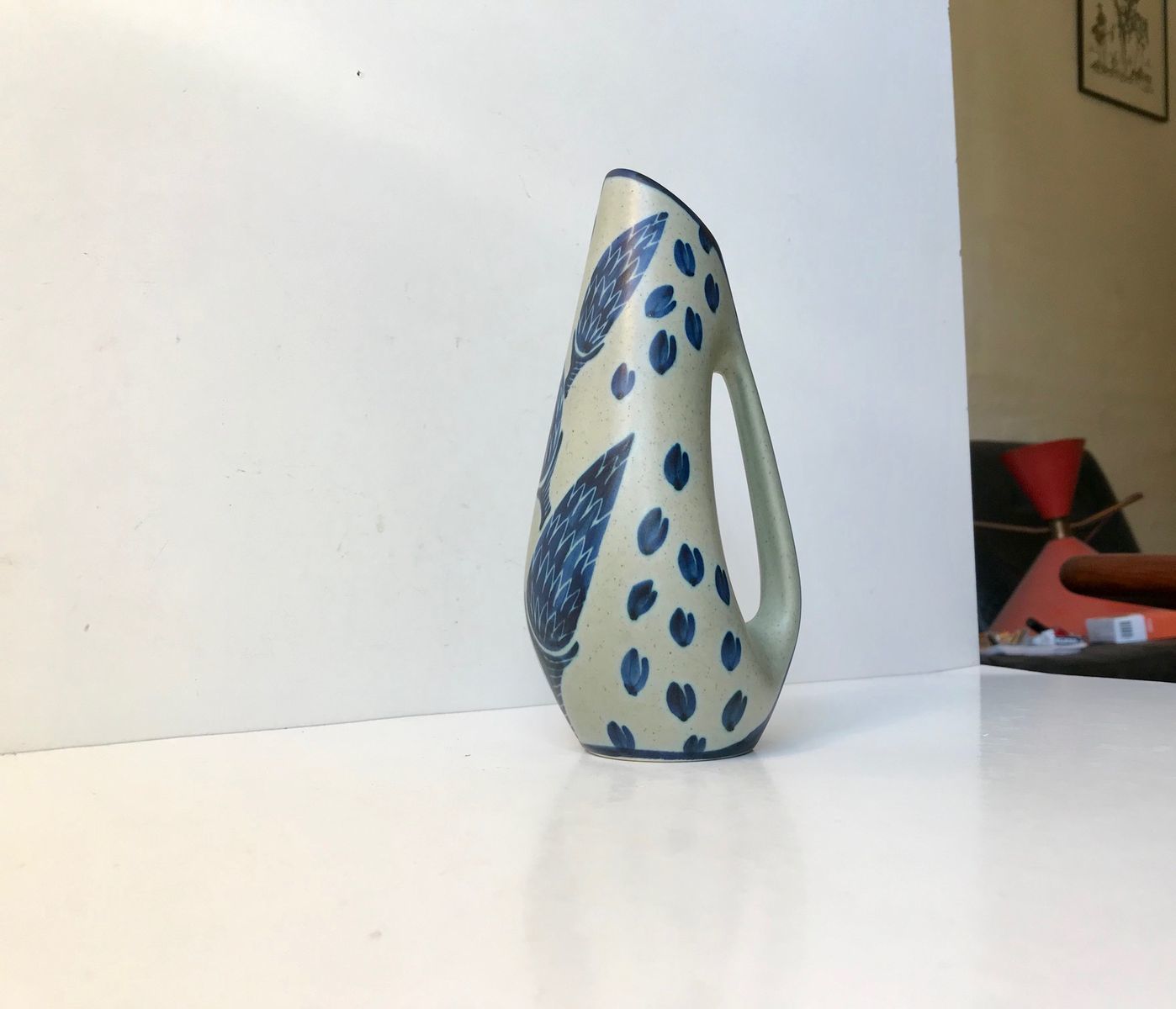 Vintage Danish Ceramic Jug Vase By Einar Johansen For Soholm 1960s Einar Johansen Soholm Vinterior