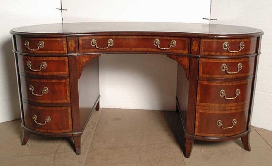 Regency Kidney Desk Mahogany English Desks