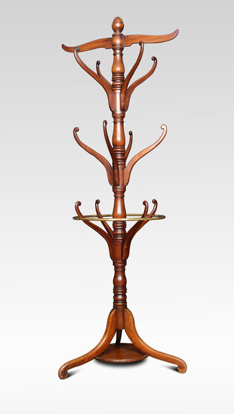 19th Century Mahogany Coat And Umbrella Stand