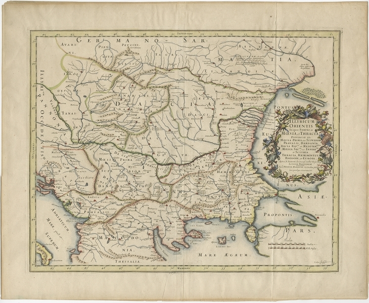 Antique Map Of The Region Around The Baltic Sea By Cordier (C.1670)