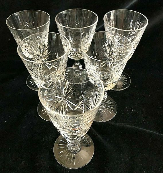 Set Of 6 Edinburgh Crystal Star Of Set Of 6 Edinburgh Crystal Star Of