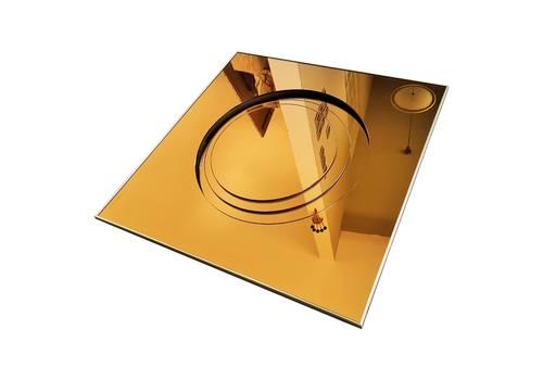 Midcentury Bronze Glass Mirror Style Fontana Arte, Italy 1960