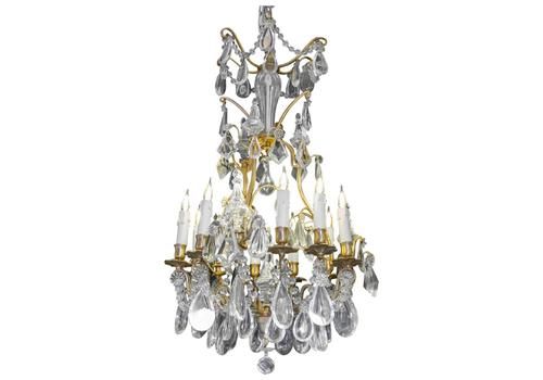 19th Century Crystal Chandelier, Gilt Bronze, Napoleon III Period