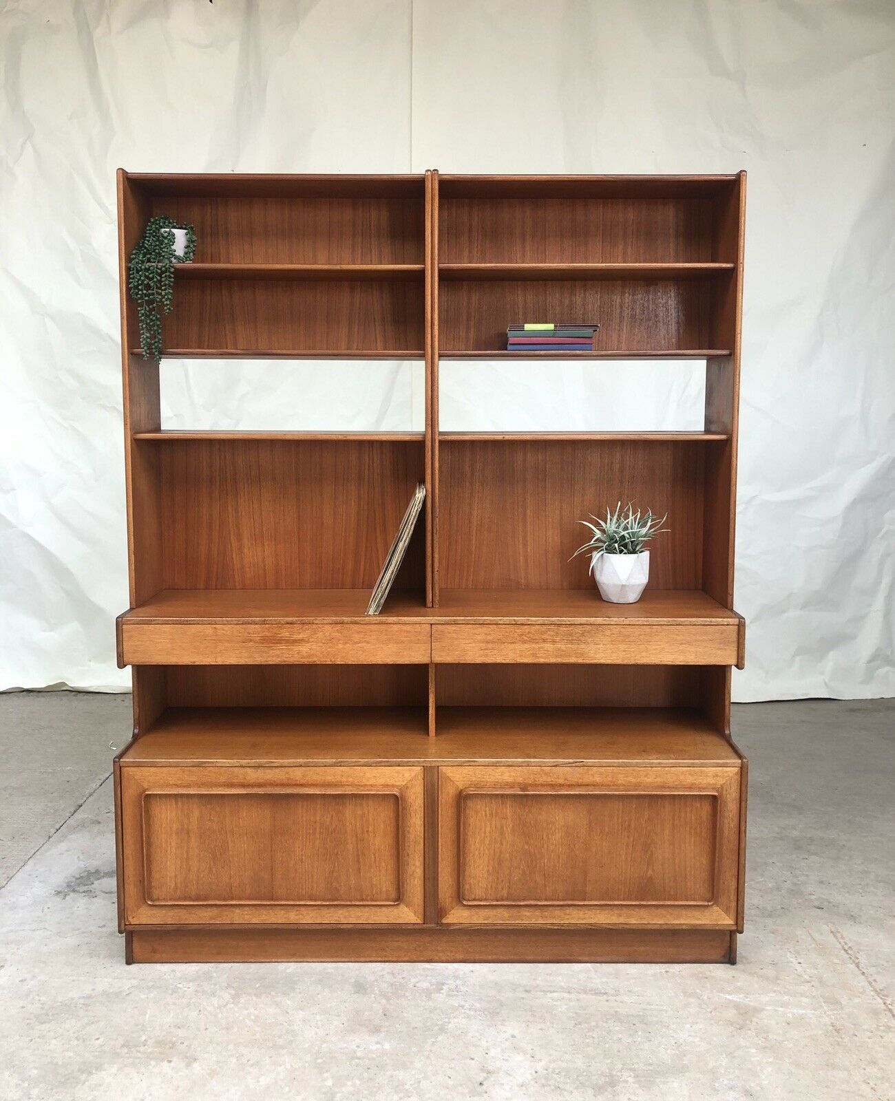 Vtg Rare Mid Century 70s Mcintosh Forfar Teak Wall Unit Sideboard