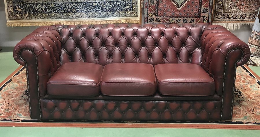 Vintage Chesterfield Leather Sofa 1970s