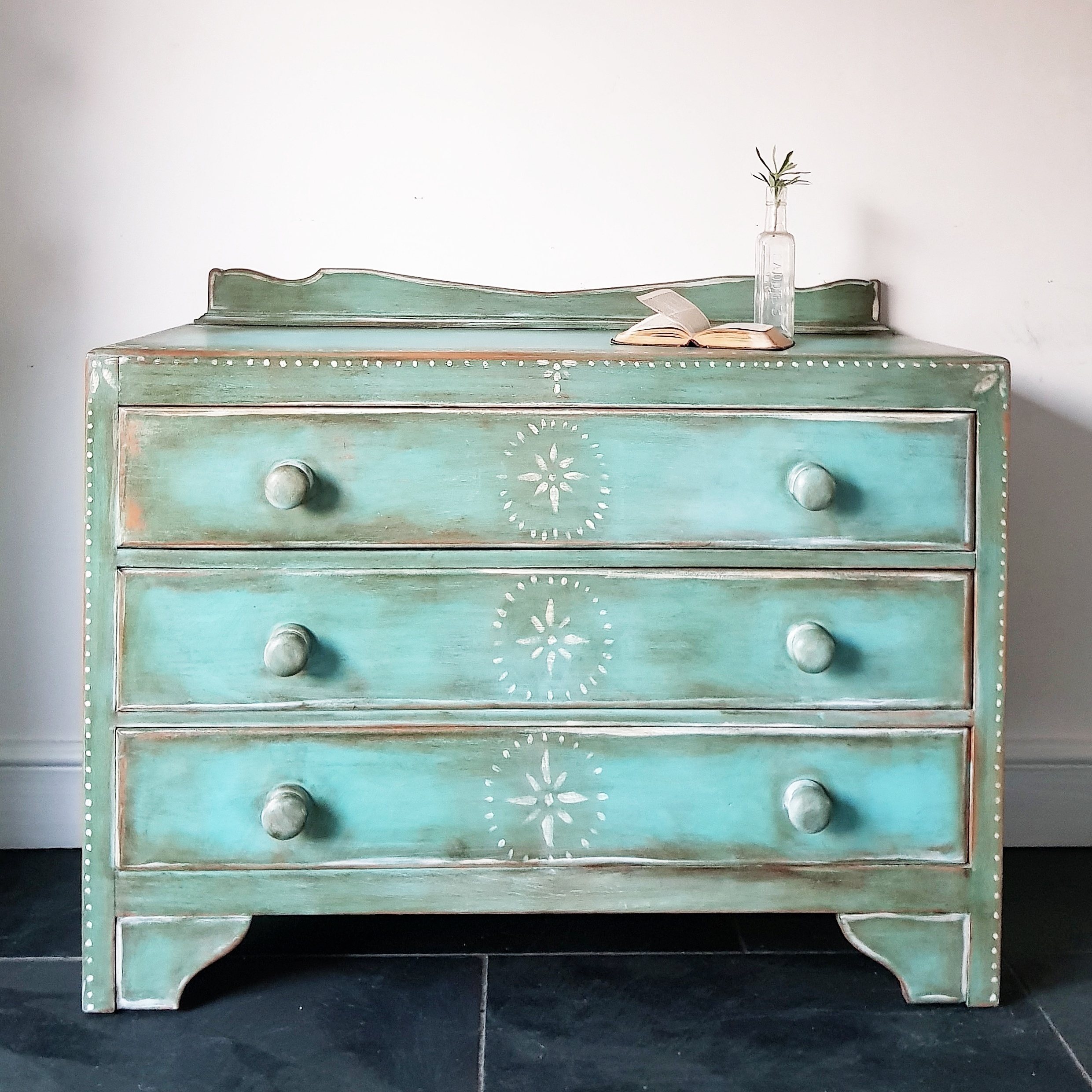 Bespoke Painted Annie Sloan Bohemian Chest Of Drawers Vinterior