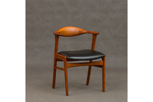 Thumb erik kirkegaard model 49 teak chair with black leather 0