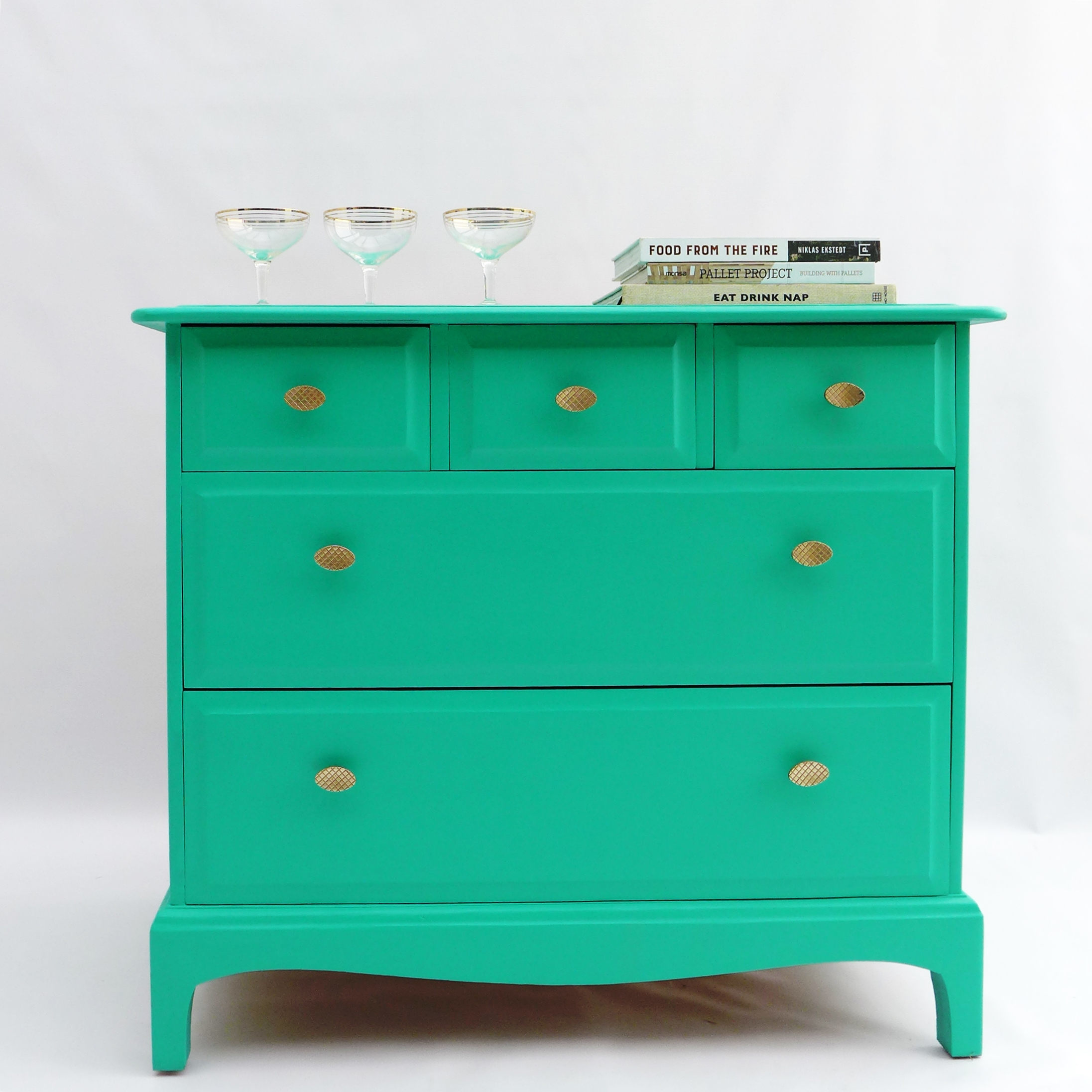 Mid Century Chest Of Drawers Green Furniture Jade Stag