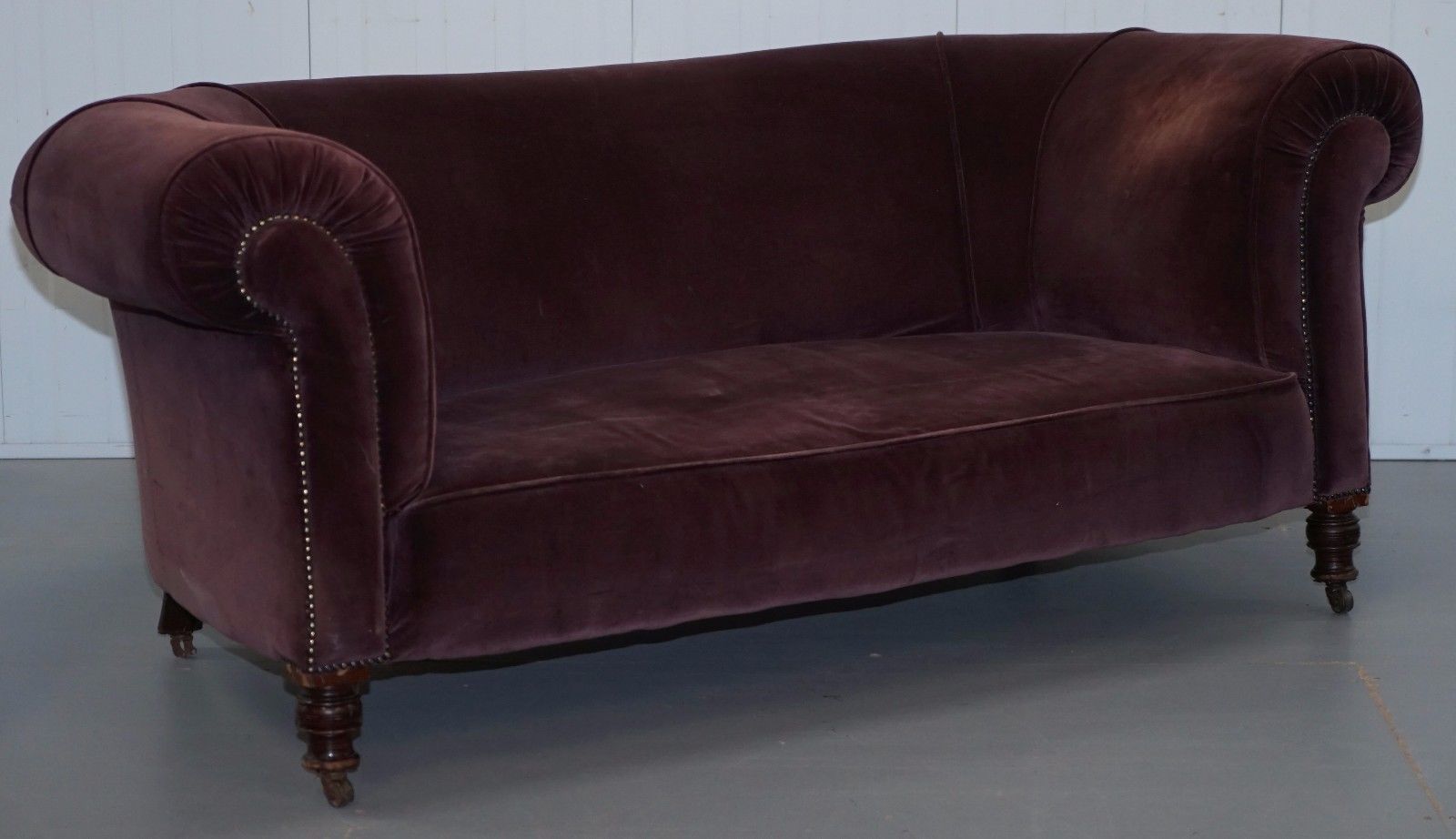 Victorian Chesterfield Club Sofa Gentleman Study Dark Purple