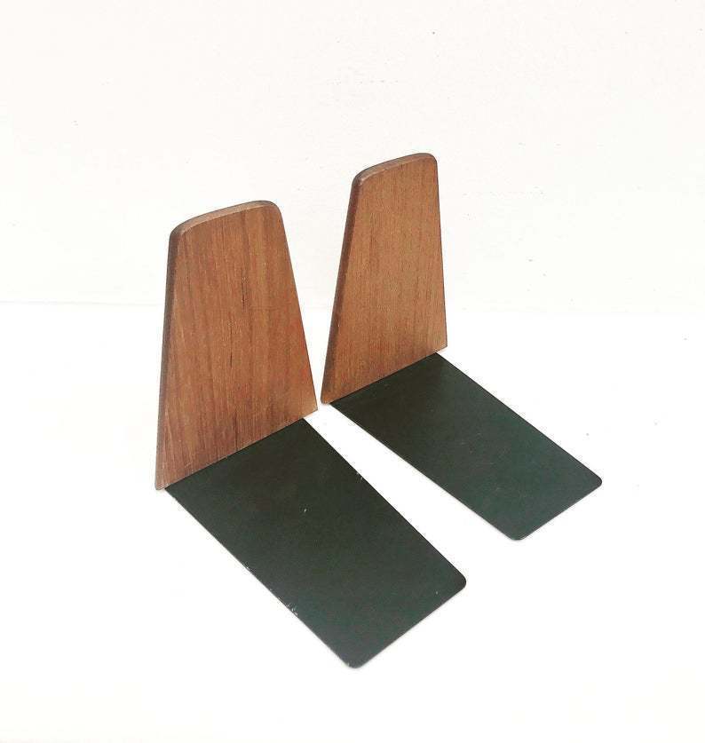 Teak Bookends 2 Danish Design Mid Century Modern Kai Kristiansen
