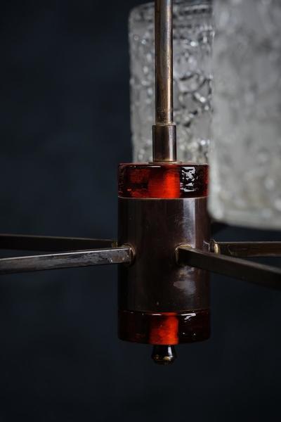 Chandelier By Carl Fagerlund For Orrefors, 1950s photo for sale