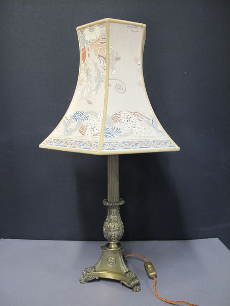 A Ormolu Lion Claw Table Lamp, Ca 1830