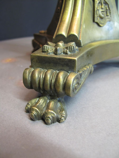 A Ormolu Lion Claw Table Lamp, Ca 1830 photo for sale
