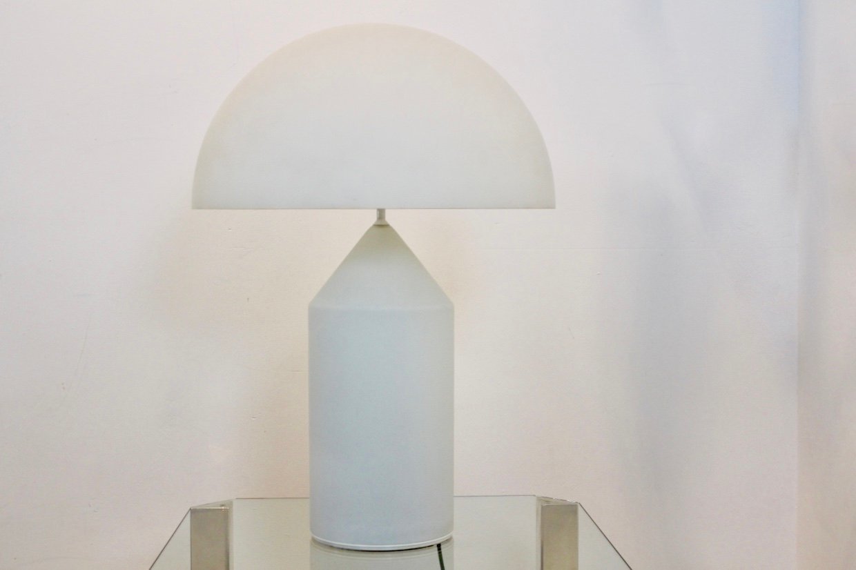 White Glass Atollo Table Lamp By Vico Atollo Glass Table Lamp By Vico