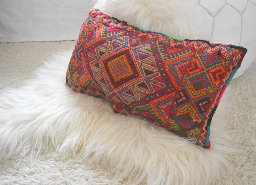 Pillow cover kilim,Berber design Moroccan handmade cushion,fluffy pillow