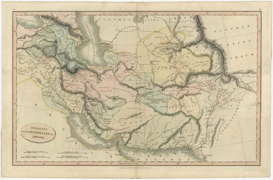Antique Map Of The Middle East By Smith (1809)