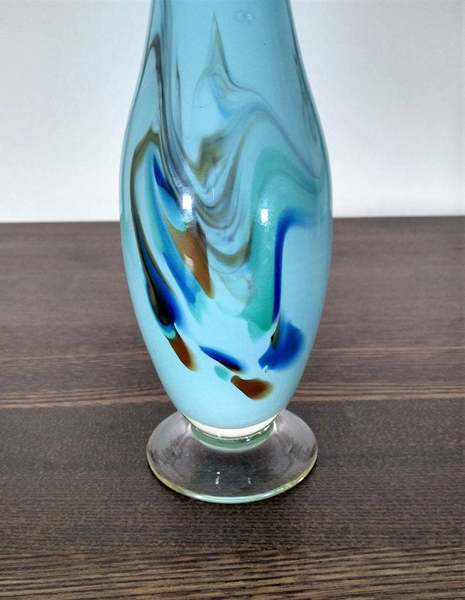 Vintage Baby Blue Murano Glass Vase Vinterior - Antique Blue Glass Vases Uk Vintage Baby Blue Murano Glass Vase Vinterior - Antique Blue Glass Vases Uk