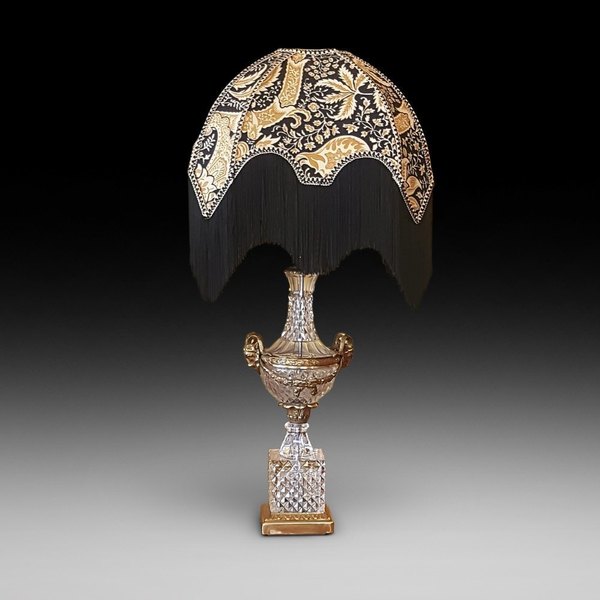 Cut Glass And Gilt Metal Mounted Table Lamp