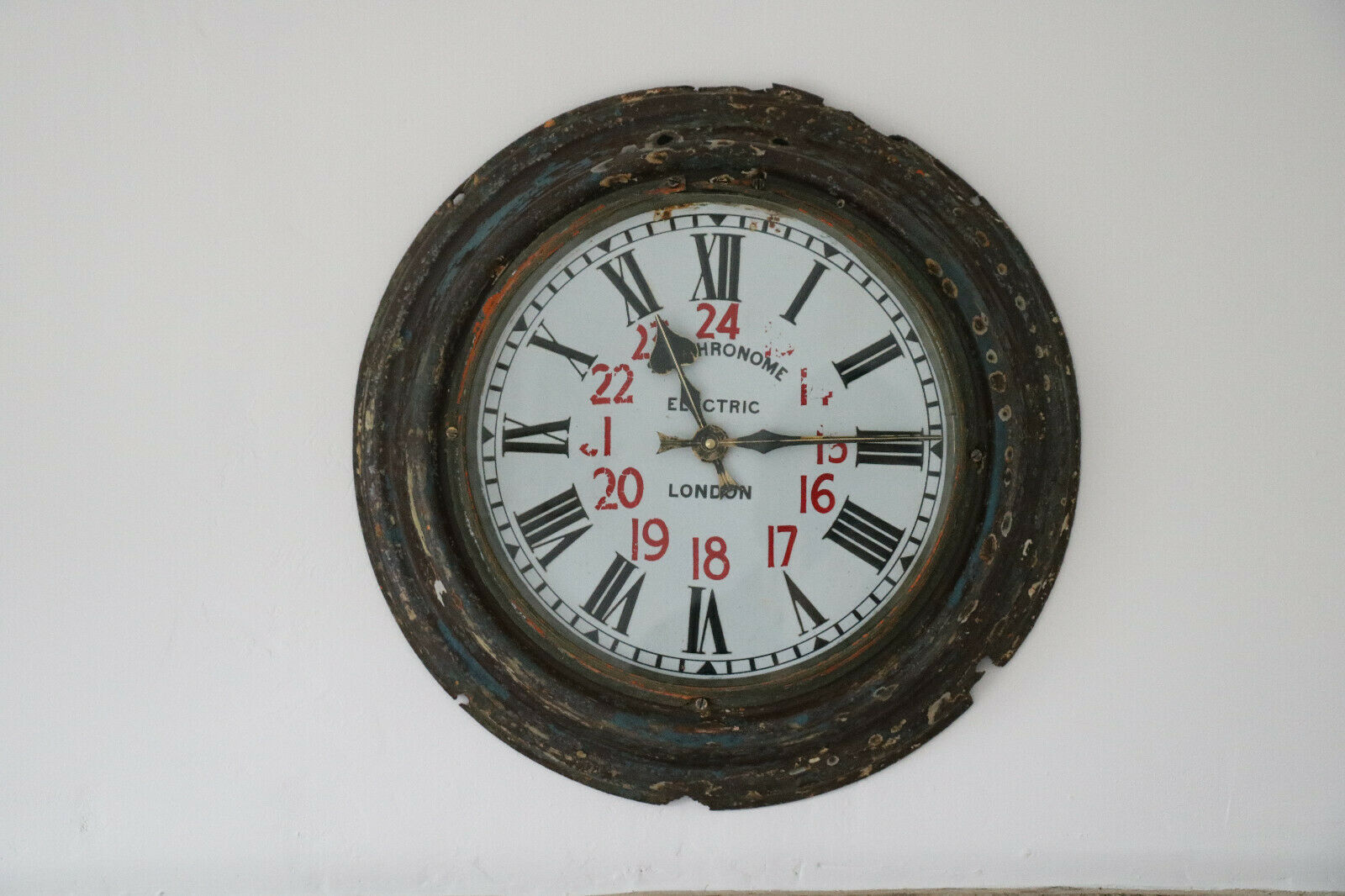 Beautifully Worn Synchronome London Antique Railway Clock Vintage Antique Railway Clock Vintage