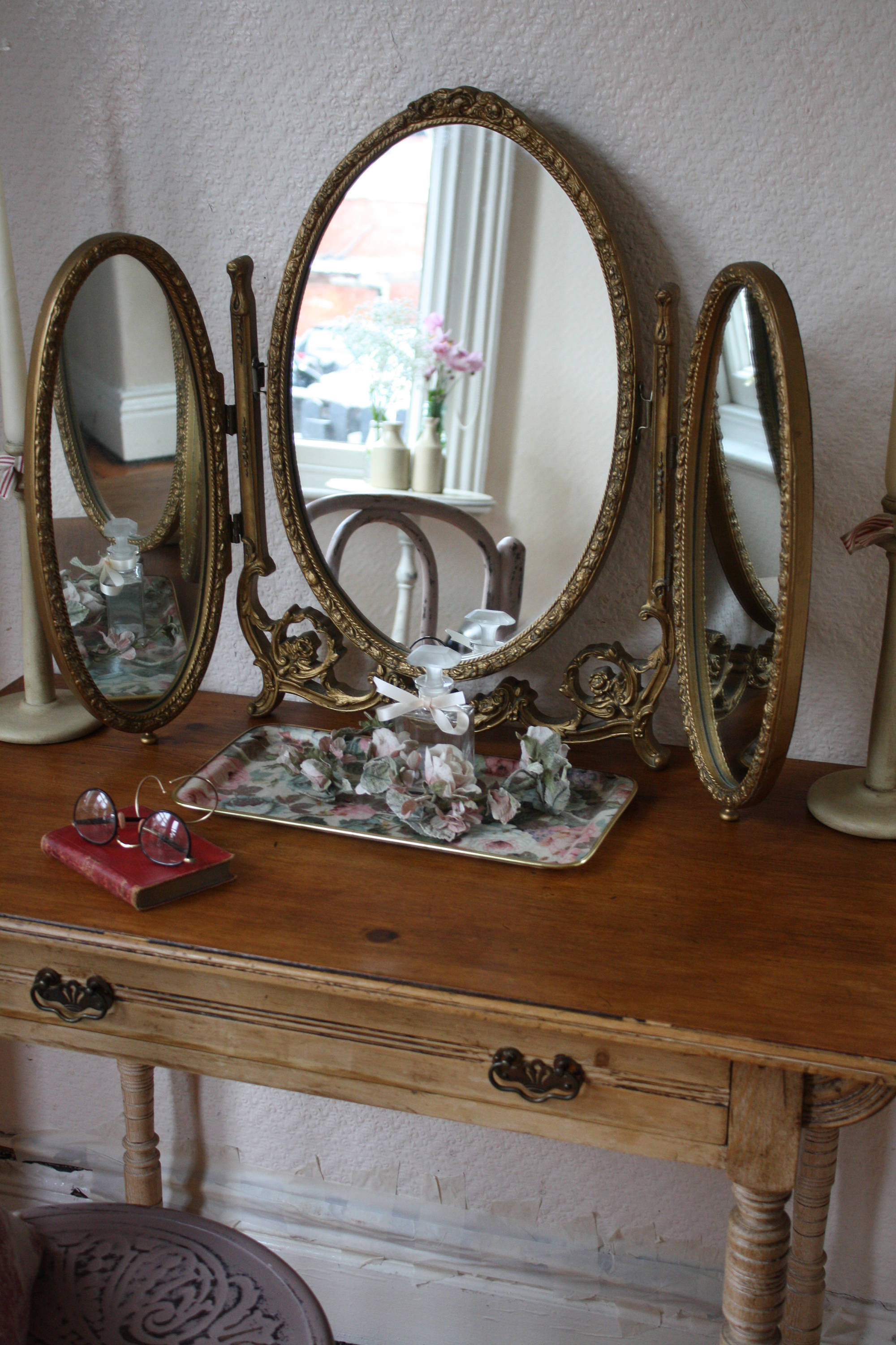 Vintage triple dressing table mirror Clearance