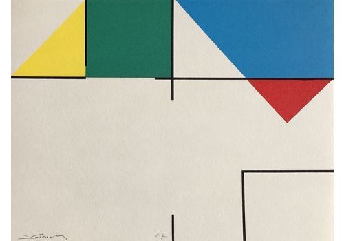 Girodon Joseph (1926 2009)  Silkscreen  Composition Madi