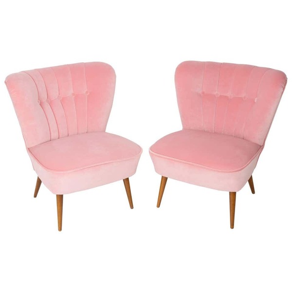 baby pink armchair