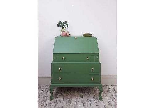 Calke Green And Sulking Room Pink Writing Bureau