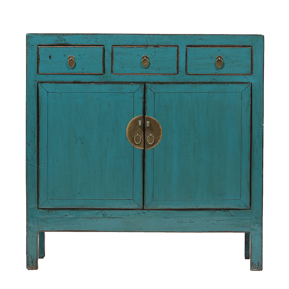 Turquoise Chinese Cabinet From Shandong Vinterior